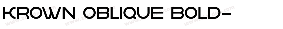 krown oblique bold字体转换